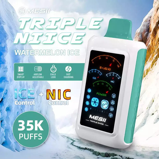 MESII TRIPLE NIICE 35000 Züge Ice Nic Control Authentische Einweg-E-Zigarette mit niedrigem Nikotingehalt Großhandel