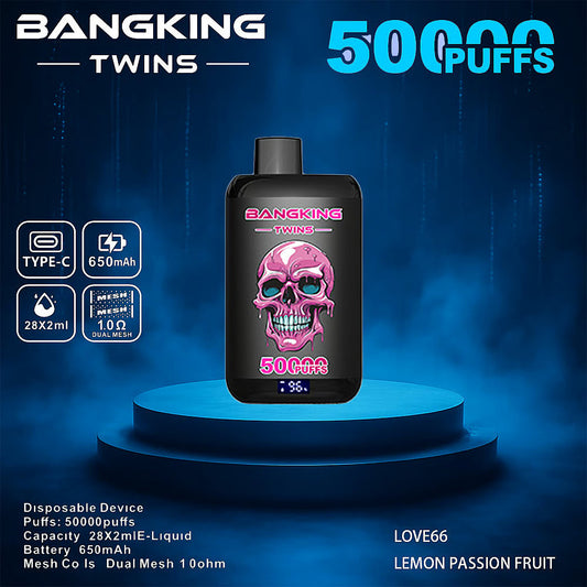 Bang King Twins 50000 Puffs 50k Double Flavor Einweg-E-Zigarette