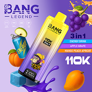 Bang Legend 110K Puffs Disposable Vape – 12 Flavors | 3 in 1 Flavors
