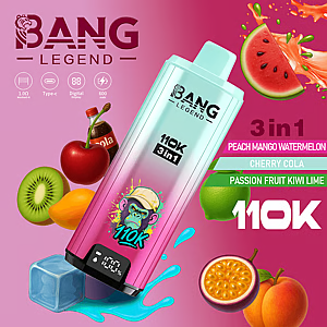 Bang Legend 110K Puffs Disposable Vape – 12 Flavors | 3 in 1 Flavors