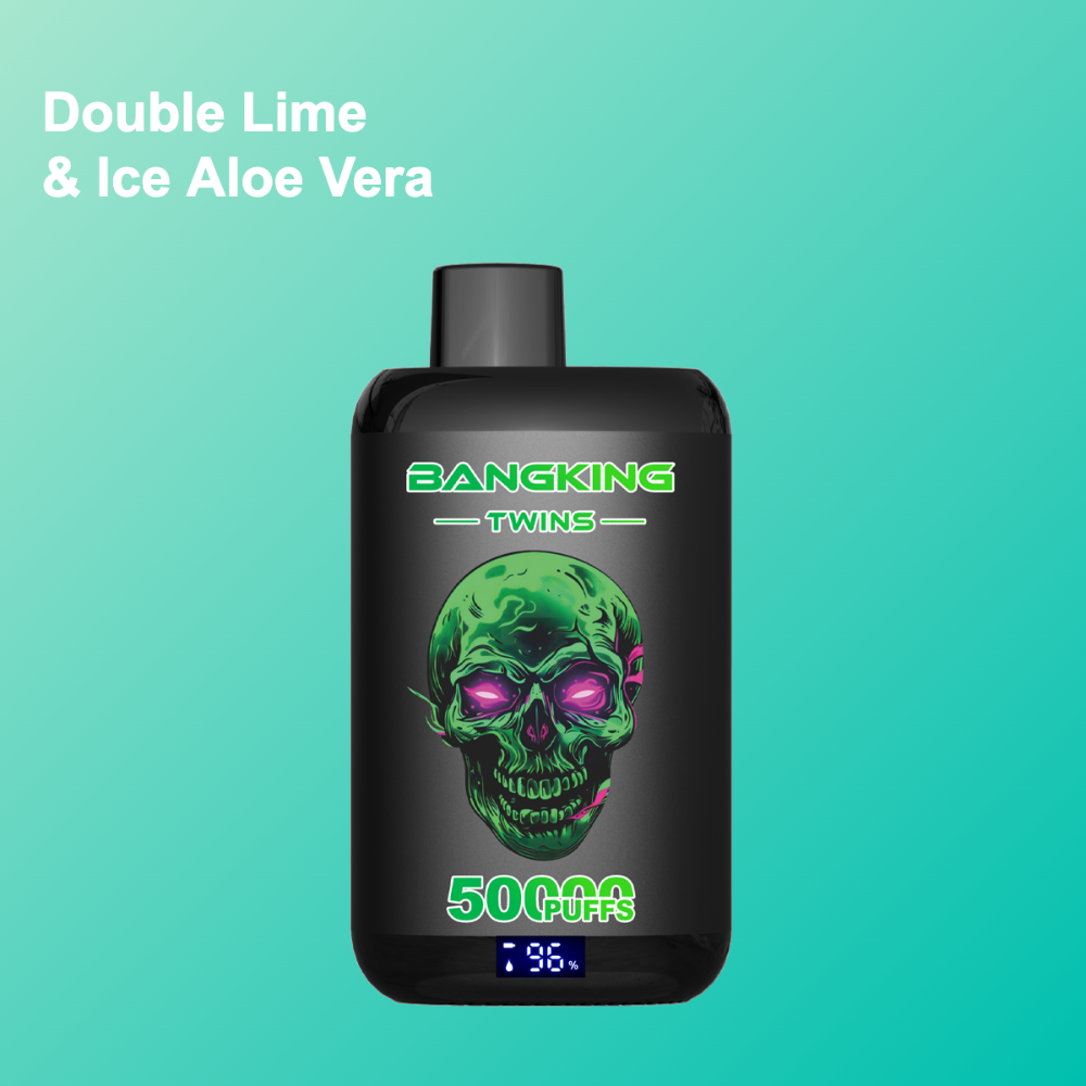 Bang King Twins 50K Disposable Vape – Dual Flavor System | 50.000 Puffs | Skull design | Rock and roll | Dark black gothic style