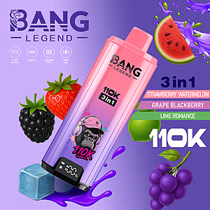 Bang Legend Einweg-E-Zigarette mit 110.000 Zügen – 12 Geschmacksrichtungen | 3-in-1-Aromen