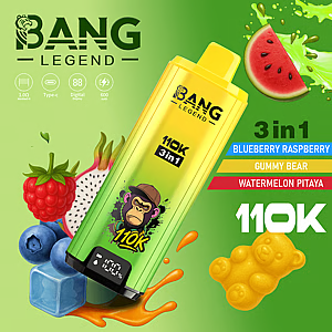 Bang Legend Einweg-E-Zigarette mit 110.000 Zügen – 12 Geschmacksrichtungen | 3-in-1-Aromen