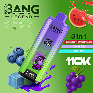 Bang Legend Einweg-E-Zigarette mit 110.000 Zügen – 12 Geschmacksrichtungen | 3-in-1-Aromen