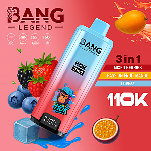 Bang Legend Einweg-E-Zigarette mit 110.000 Zügen – 12 Geschmacksrichtungen | 3-in-1-Aromen
