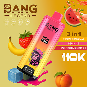 Bang Legend Einweg-E-Zigarette mit 110.000 Zügen – 12 Geschmacksrichtungen | 3-in-1-Aromen