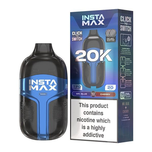 Insta Max 20K Puff Einweg-E-Zigarette mit zwei Geschmacksrichtungen, 20.000 Züge, 650 mAh
