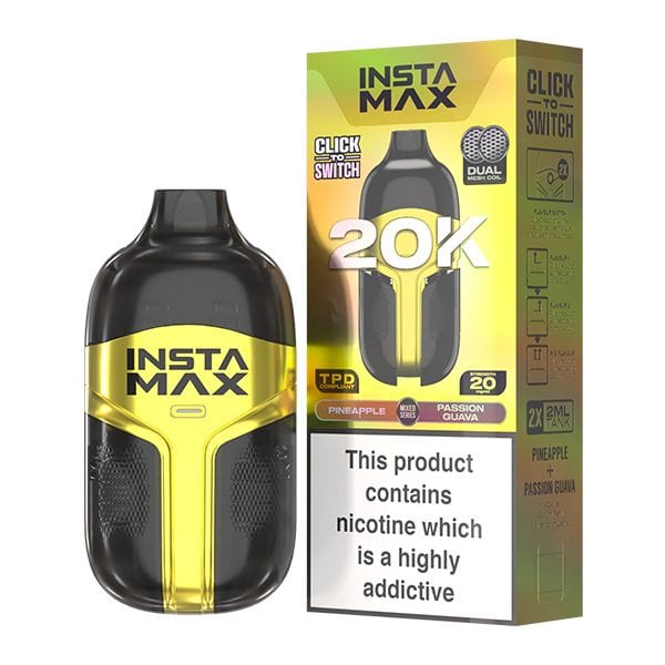 Insta Max 20K Puff Einweg-E-Zigarette mit zwei Geschmacksrichtungen, 20.000 Züge, 650 mAh