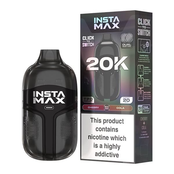 Insta Max 20K Puff Einweg-E-Zigarette mit zwei Geschmacksrichtungen, 20.000 Züge, 650 mAh