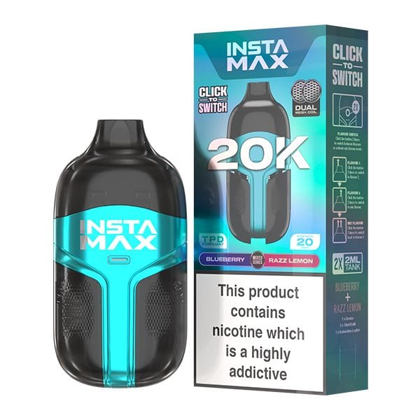 Insta Max 20K Puff Einweg-E-Zigarette mit zwei Geschmacksrichtungen, 20.000 Züge, 650 mAh