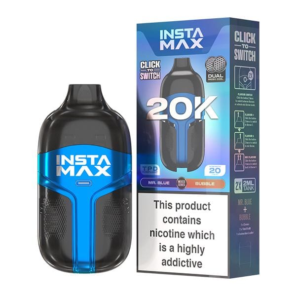 Insta Max 20K Puff Einweg-E-Zigarette mit zwei Geschmacksrichtungen, 20.000 Züge, 650 mAh
