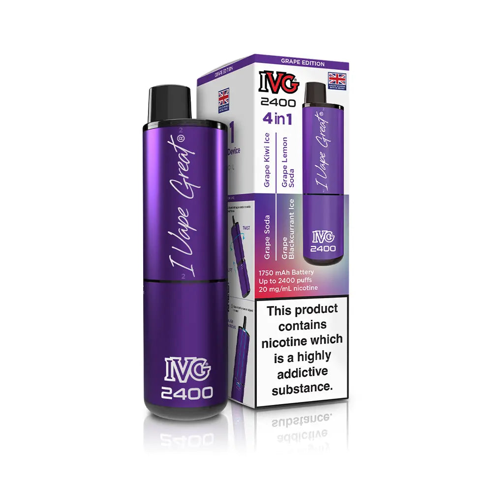IVG 2400 Rechargeable 4 in 1 Prefilled & Reusable Pod Kit