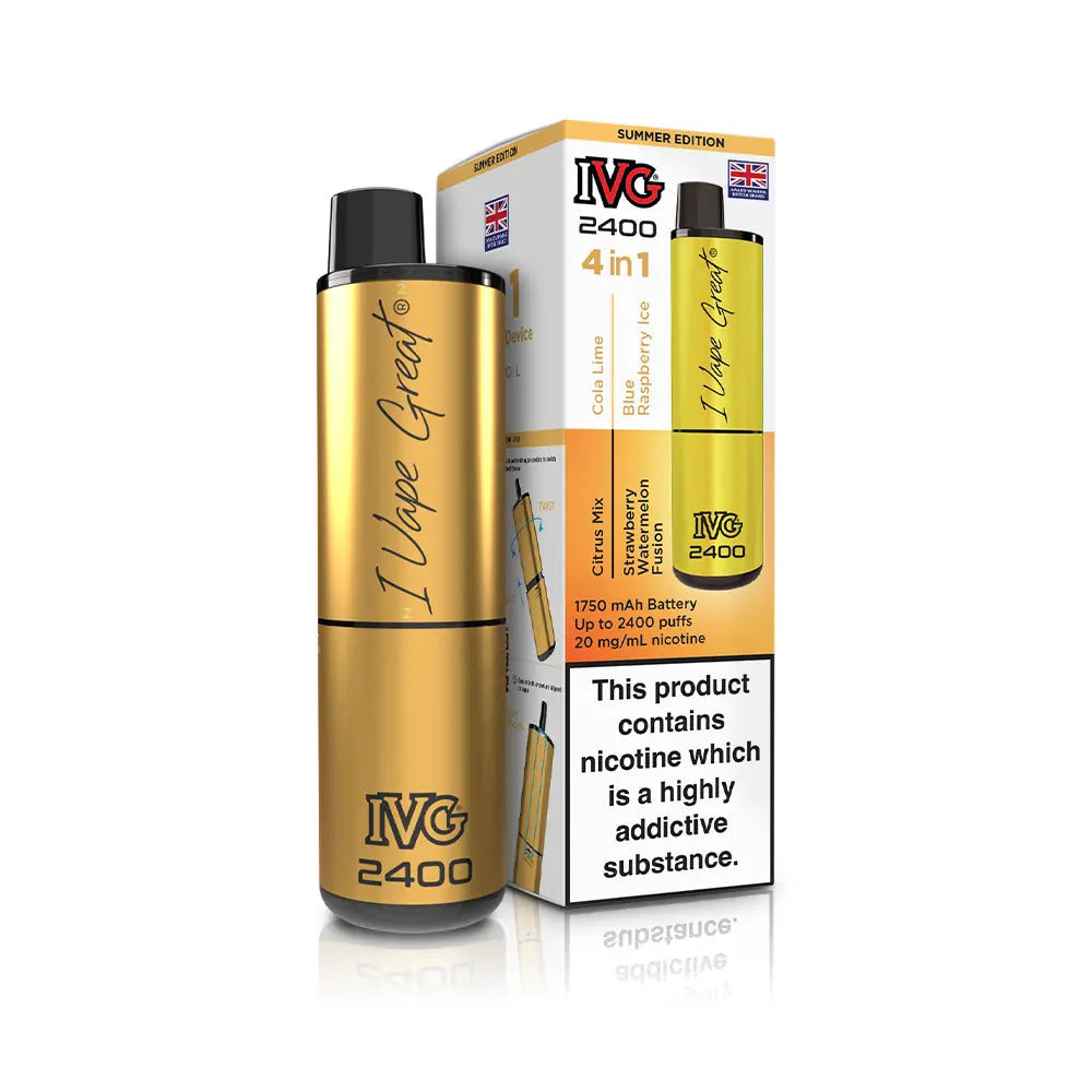 IVG 2400 Rechargeable 4 in 1 Prefilled & Reusable Pod Kit