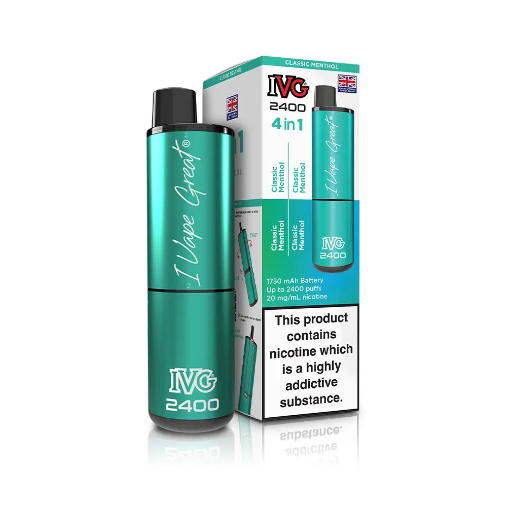 IVG 2400 Rechargeable 4 in 1 Prefilled & Reusable Pod Kit