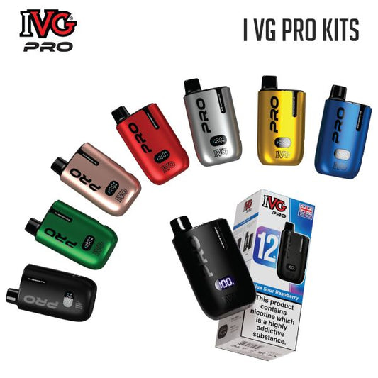 IVG PRO 12 Wiederaufladbares Einweg-Vape-Kit, 10.000 Züge, 20 mg Nikotin, E-Zigaretten-Pod-Kit, TPD-konform