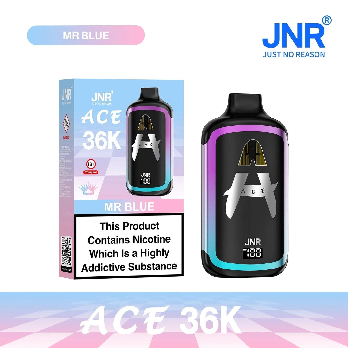 JNR Ace 36K Puffs Prefilled Vape Pod Kit | Box of 5