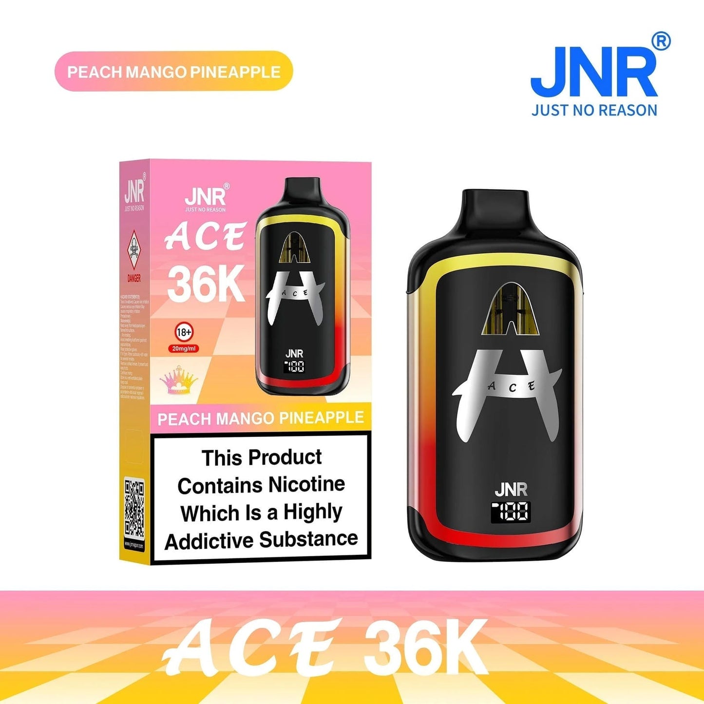 JNR Ace 36K Puffs Prefilled Vape Pod Kit | Box of 5