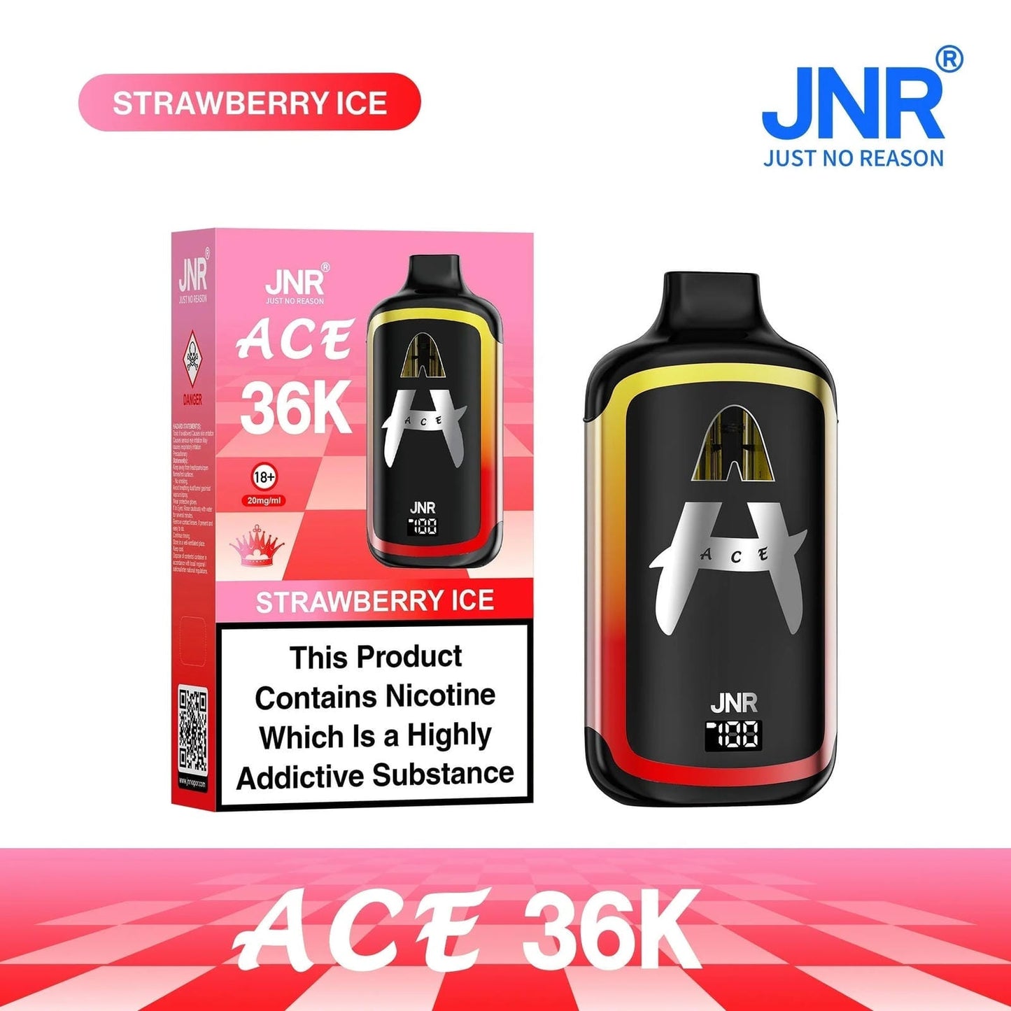JNR Ace 36K Puffs Prefilled Vape Pod Kit | Box of 5