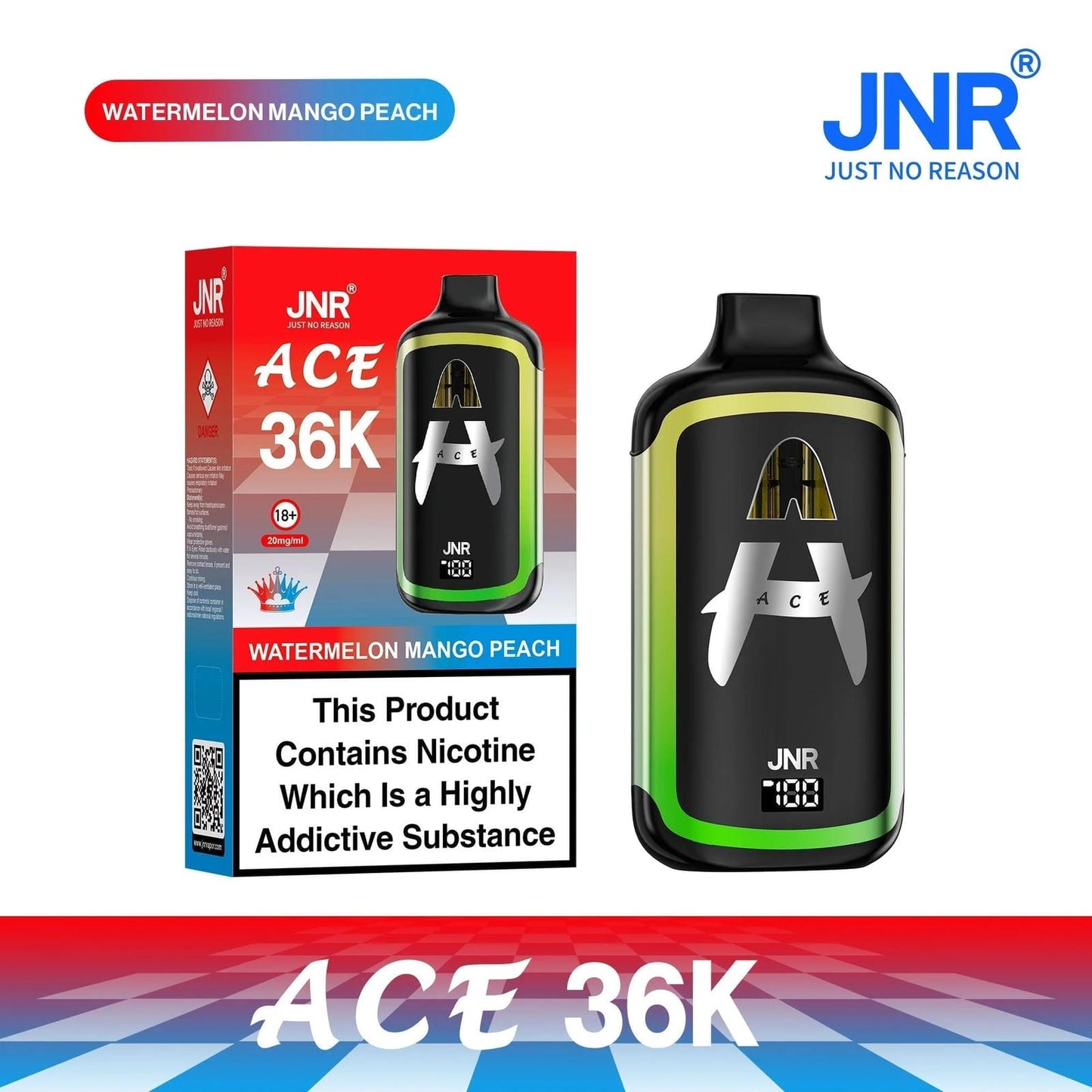 JNR Ace 36K Puffs Prefilled Vape Pod Kit | Box of 5