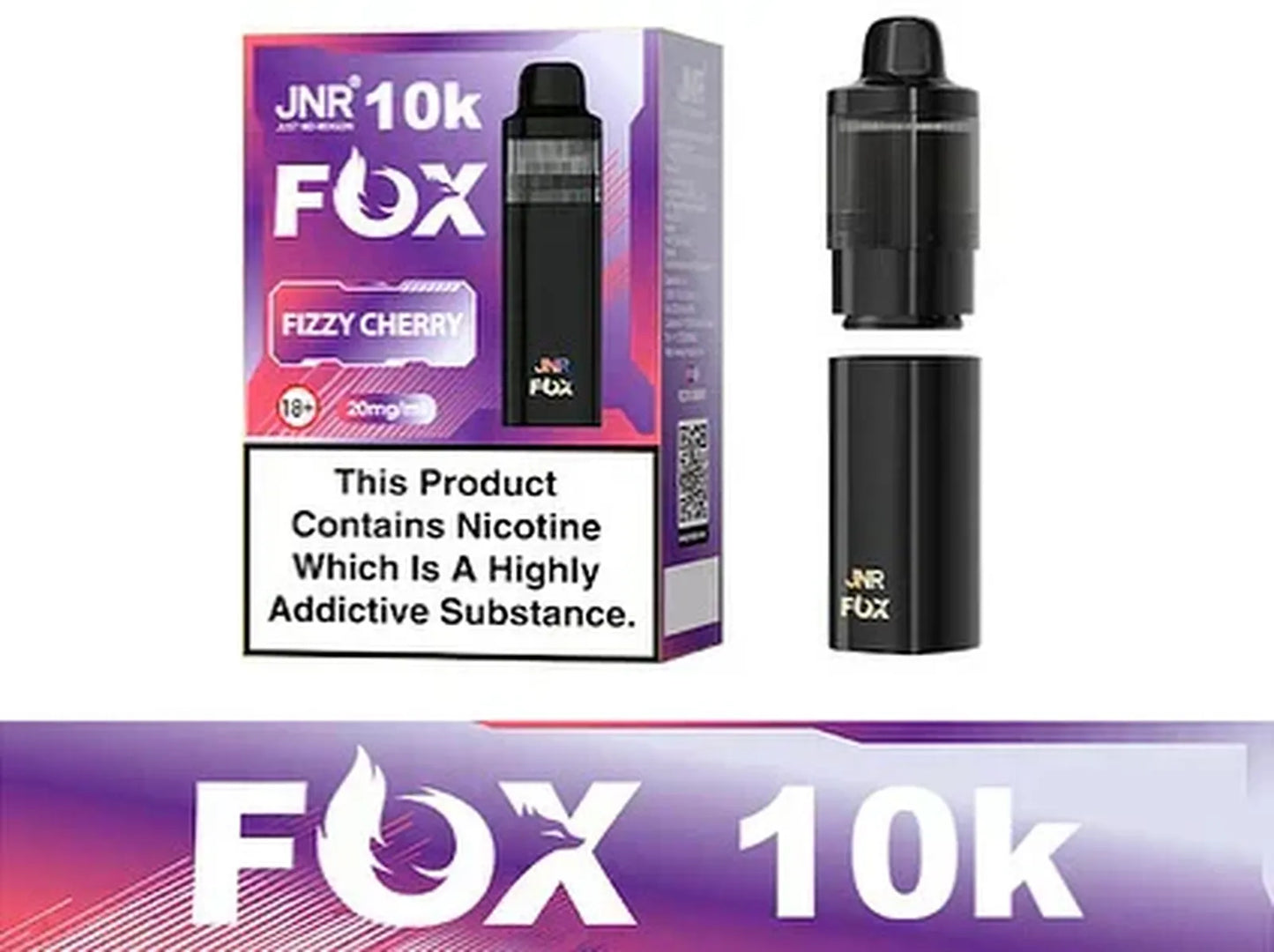 JNR Fox 10K Puffs Prefilled Pod Vape Kit | Box of 5