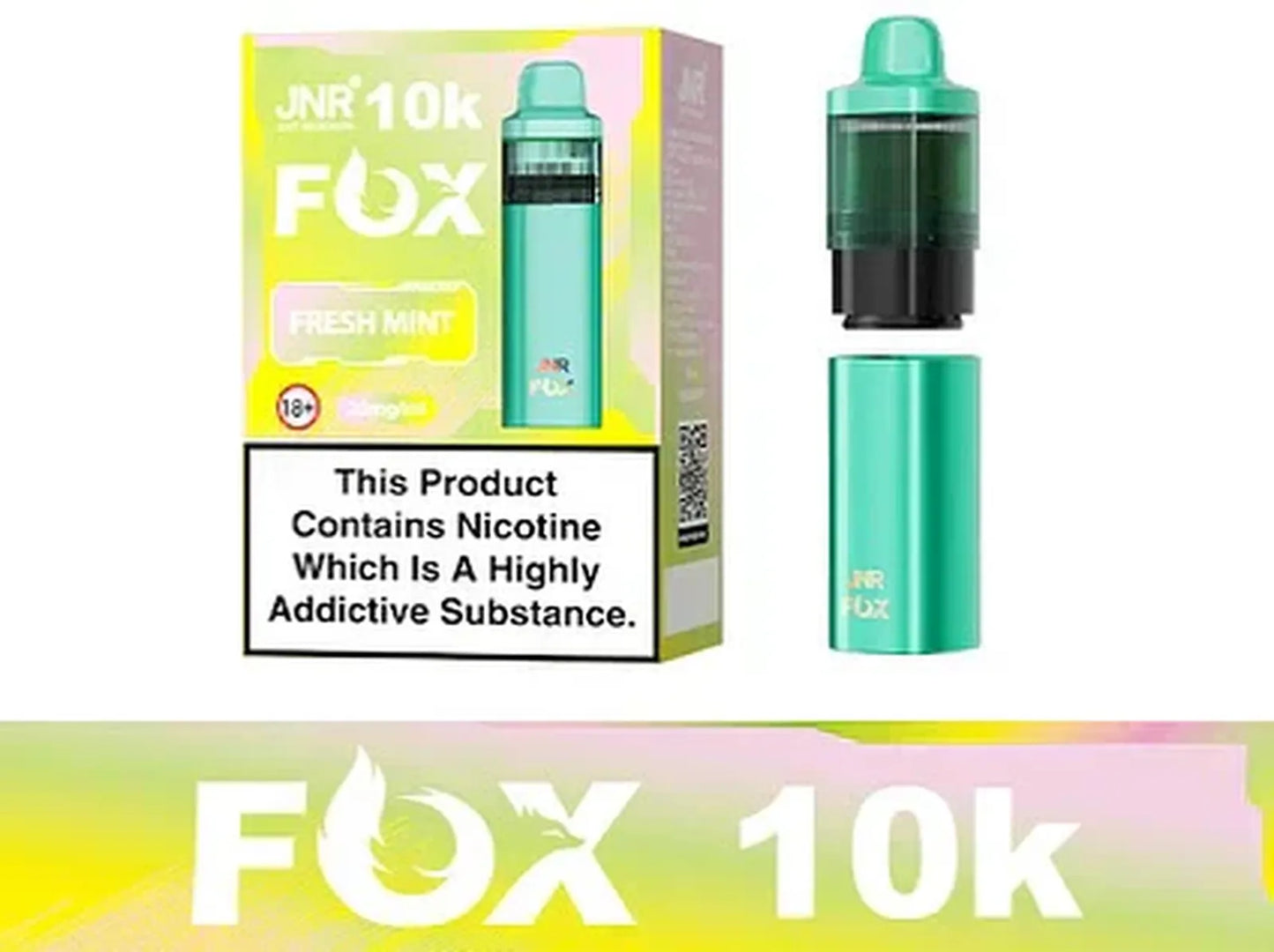 JNR Fox 10K Puffs Prefilled Pod Vape Kit | Box of 5