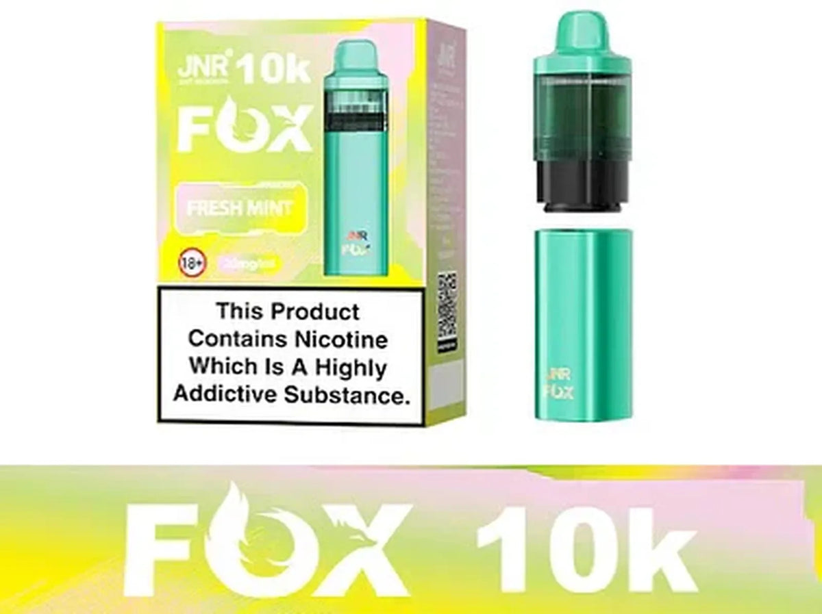 JNR Fox 10K Puffs Prefilled Pod Vape Kit | Box of 5