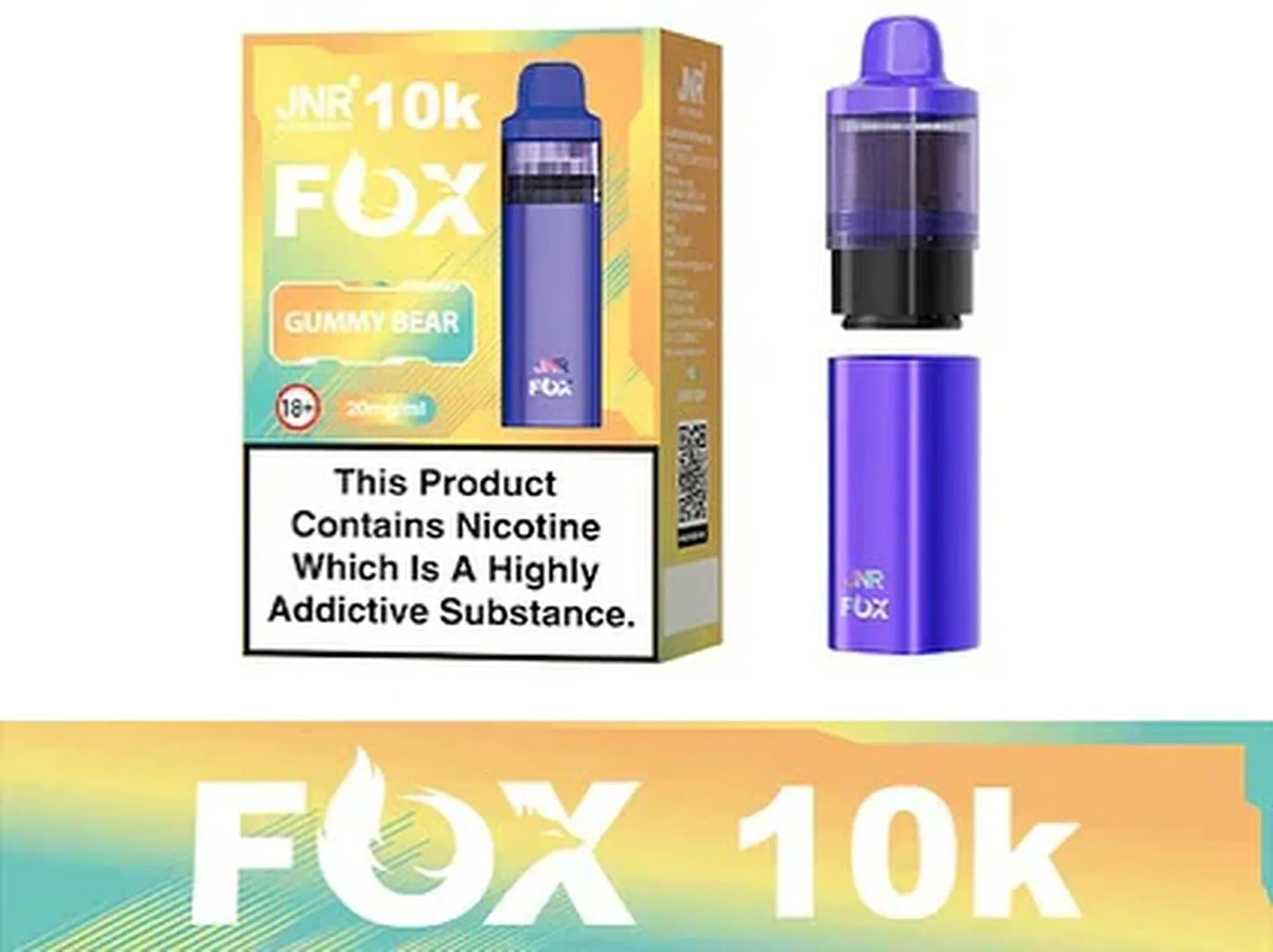 JNR Fox 10K Puffs Prefilled Pod Vape Kit | Box of 5