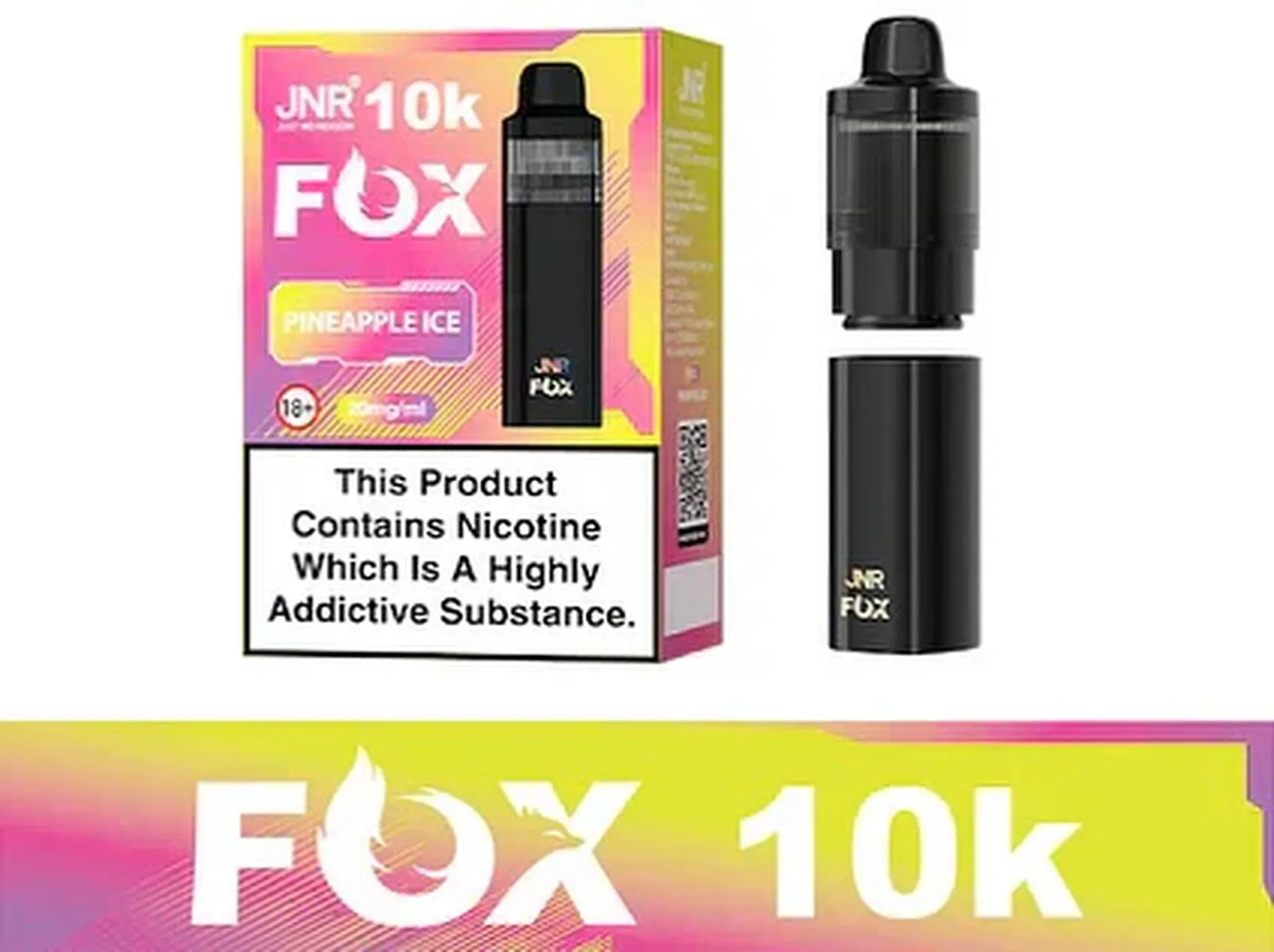 JNR Fox 10K Puffs Prefilled Pod Vape Kit | Box of 5