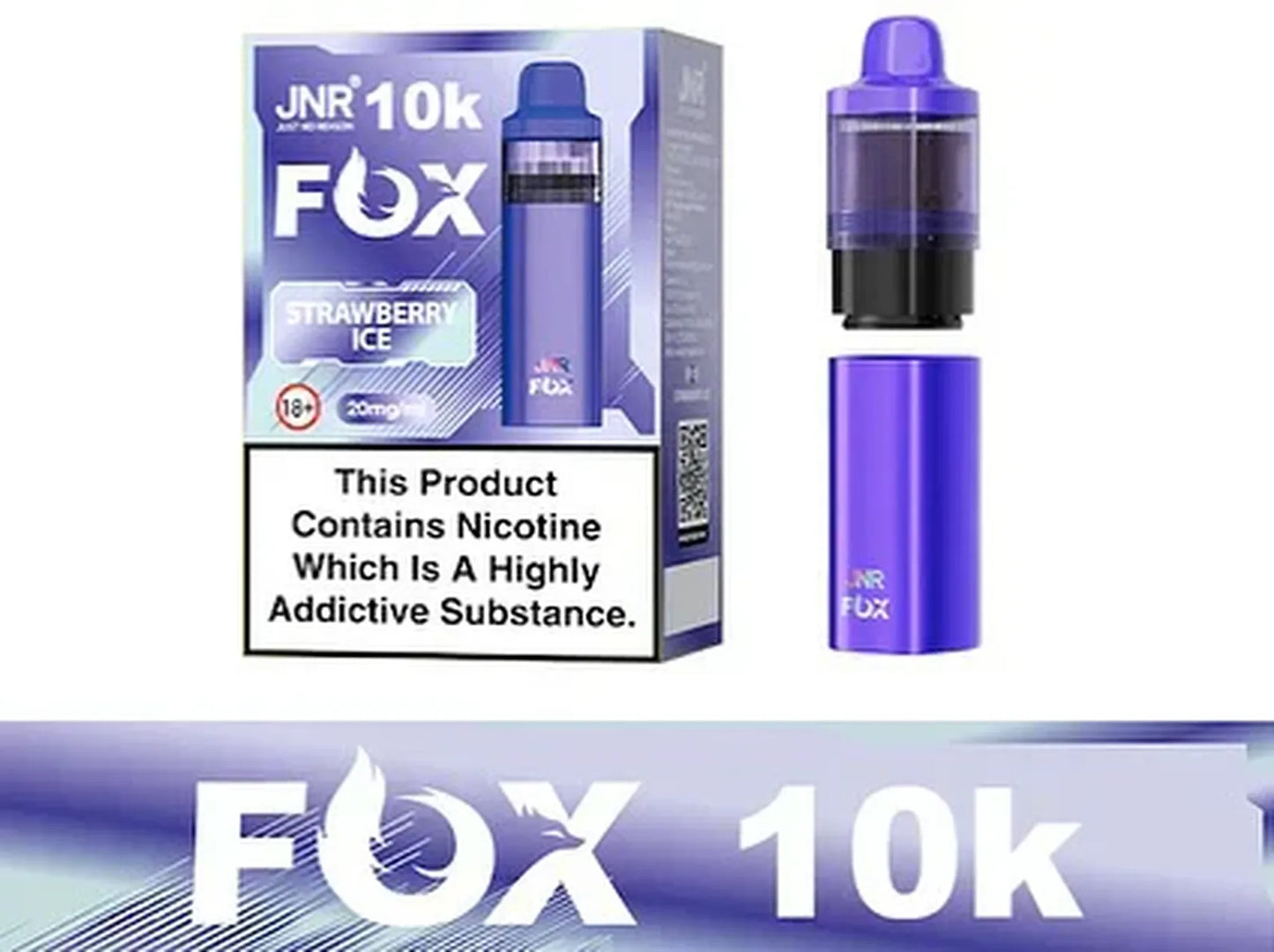 JNR Fox 10K Puffs Prefilled Pod Vape Kit | Box of 5