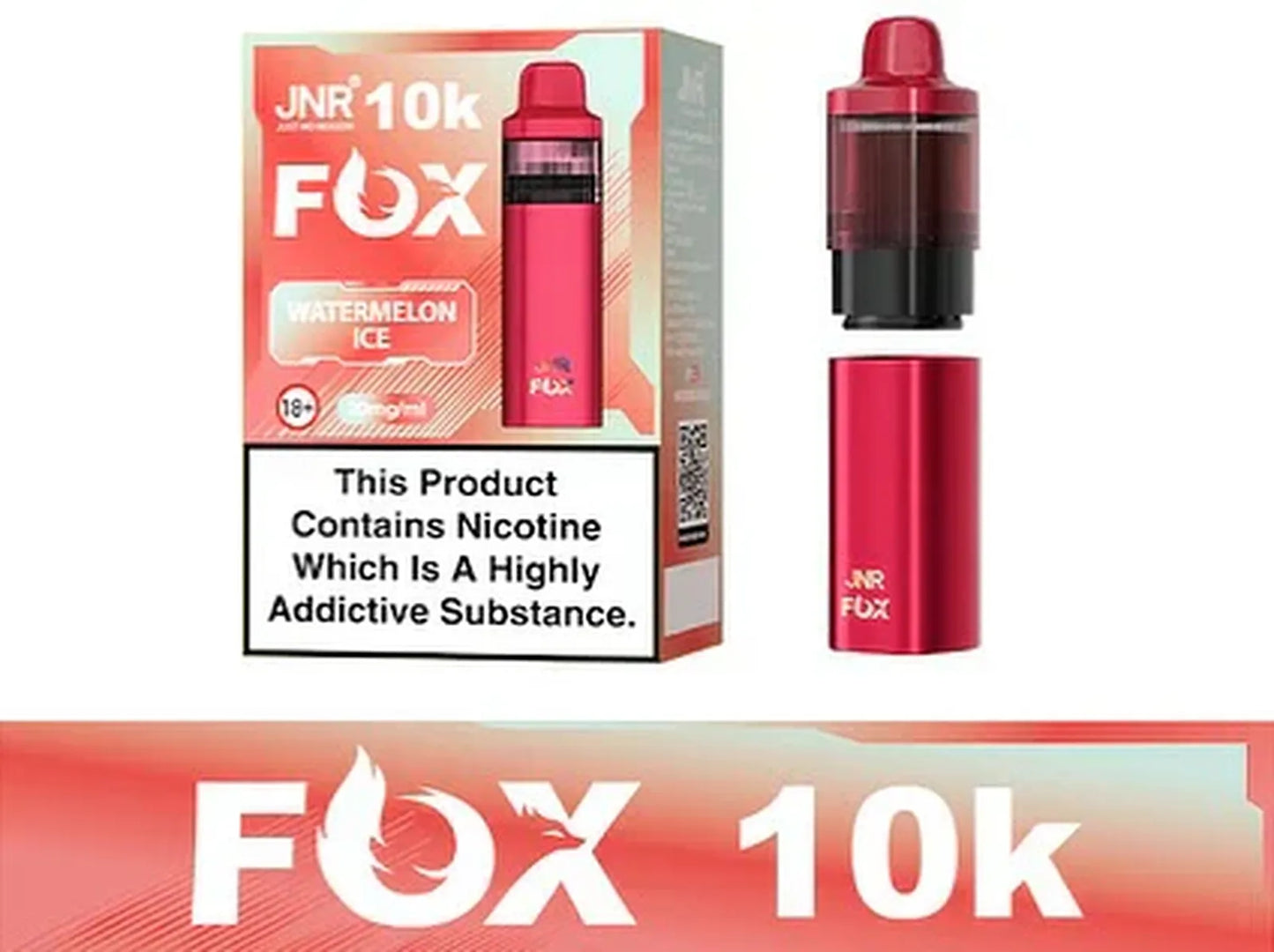 JNR Fox 10K Puffs Prefilled Pod Vape Kit | Box of 5