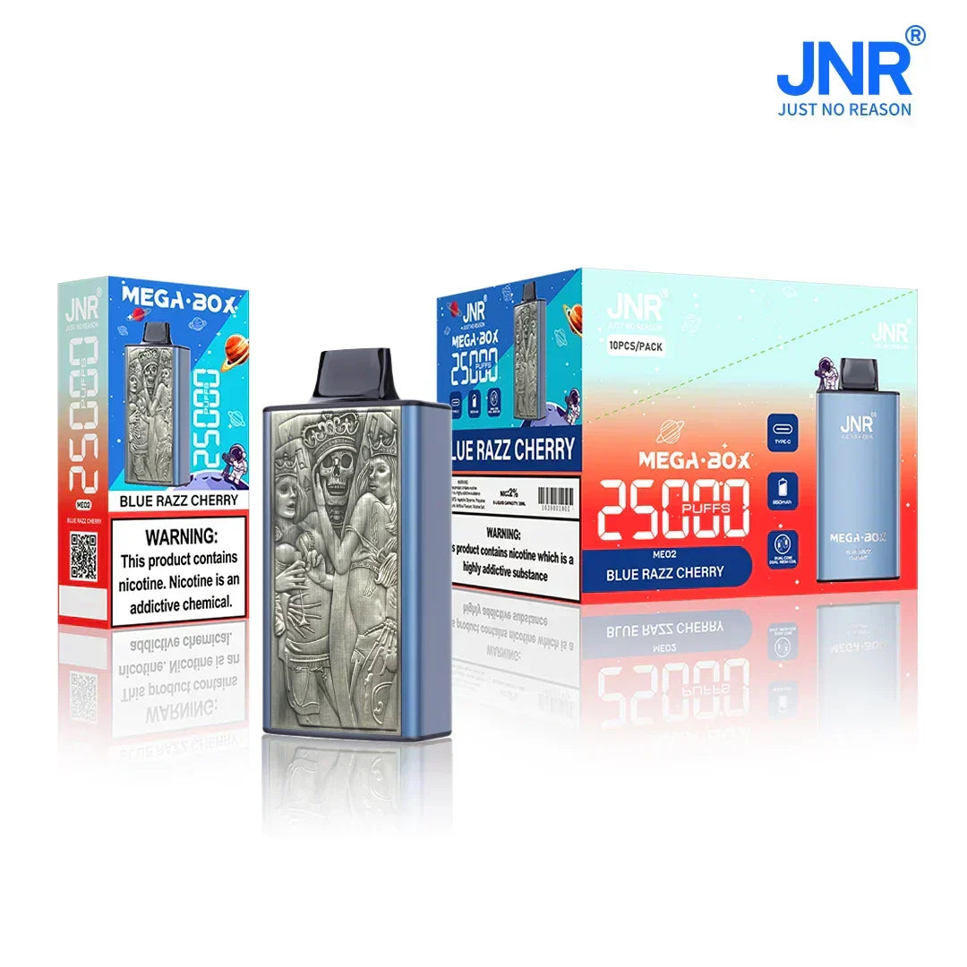 JNR Mega Box 25000 Puffs Prefilled Vape Pod Kit - Box of 10