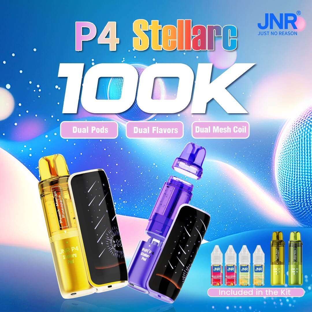 JNR P4 Stellarc 100K Refillable Prefilled Pod Kit - Pack of 3