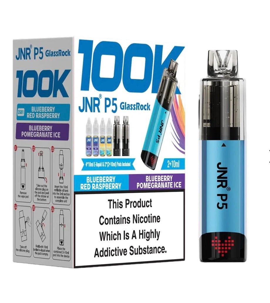 JNR P5 GlassRock 100k Refillable Pod Kit | Pack of 3