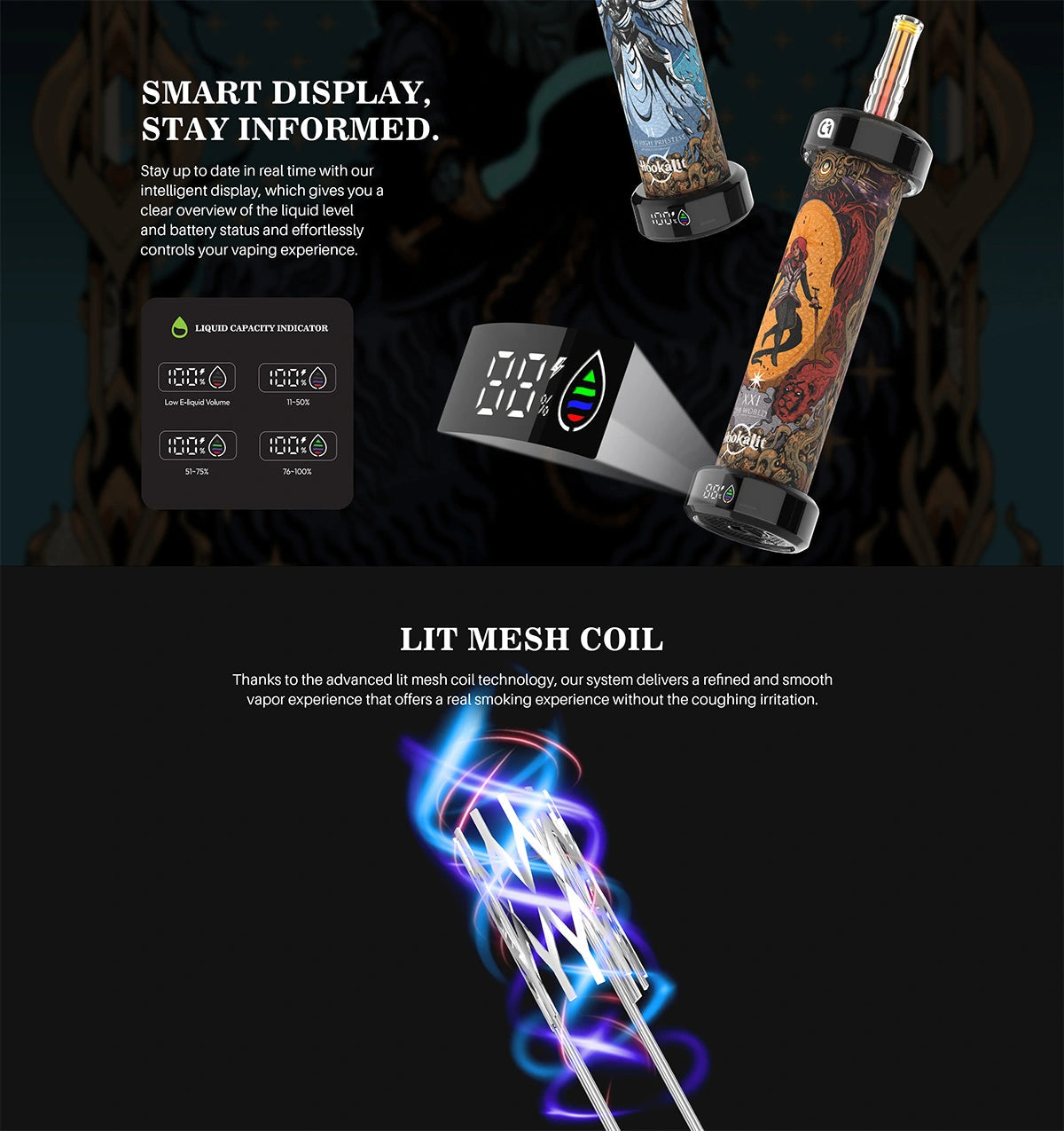 Arymi Hookalit 40000 Puffs Disposable Vape 40ml  1300mAh  20  Flavors.