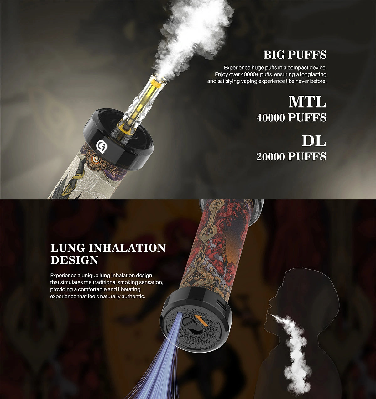 Arymi Hookalit 40000 Puffs Disposable Vape 40ml  1300mAh  20  Flavors.