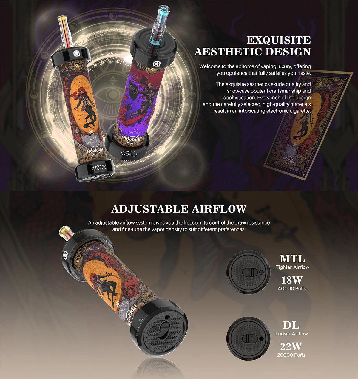 Arymi Hookalit 40000 Puffs Disposable Vape 40ml  1300mAh  20  Flavors.