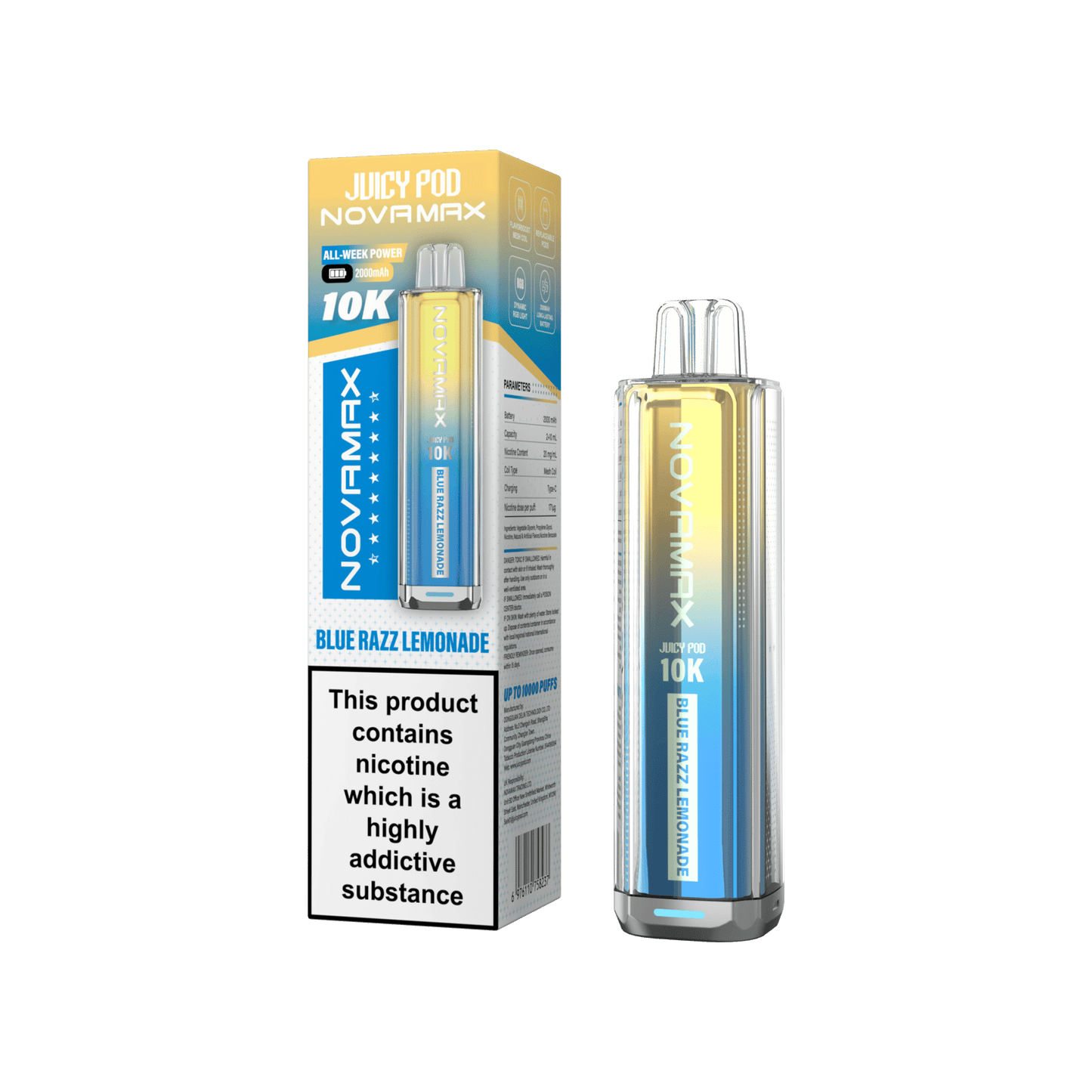 Juicy Pod Novamax 10k Prefilled Pod Vape Kit | Pack of 5