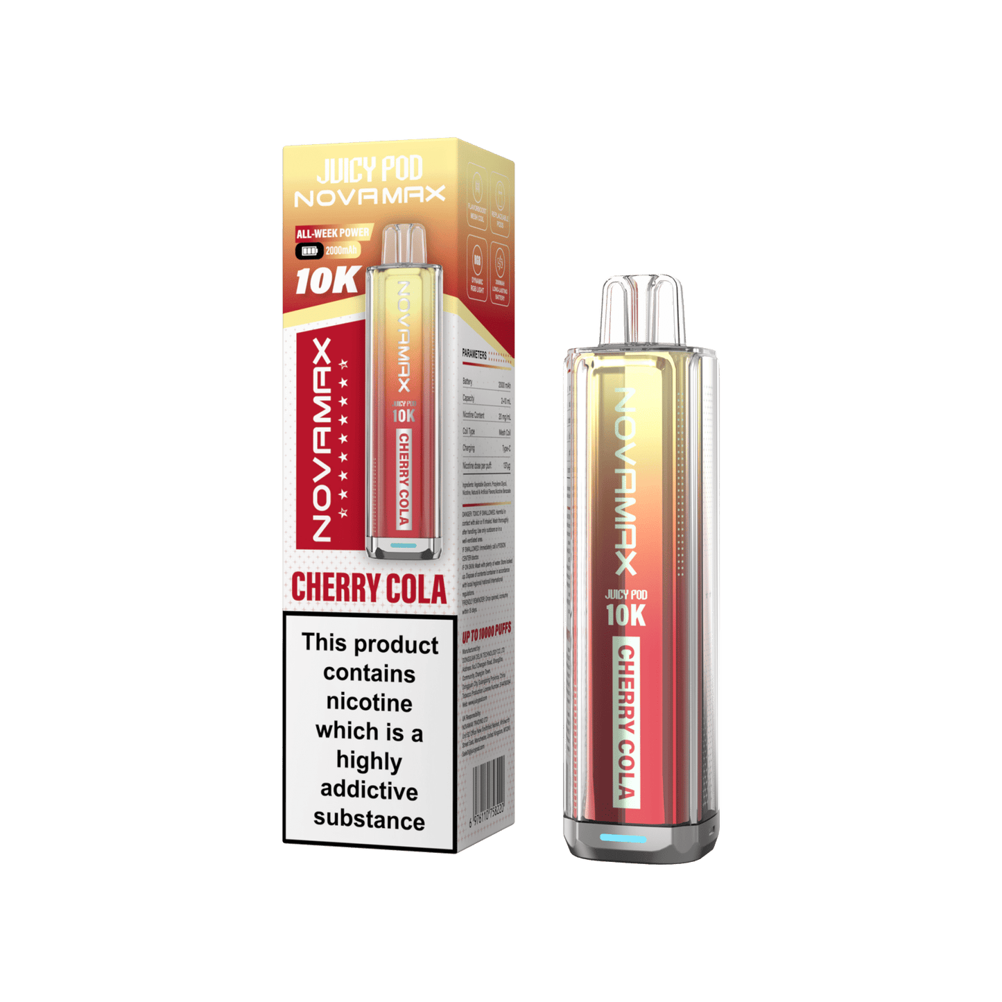 Juicy Pod Novamax 10k Prefilled Pod Vape Kit | Pack of 5