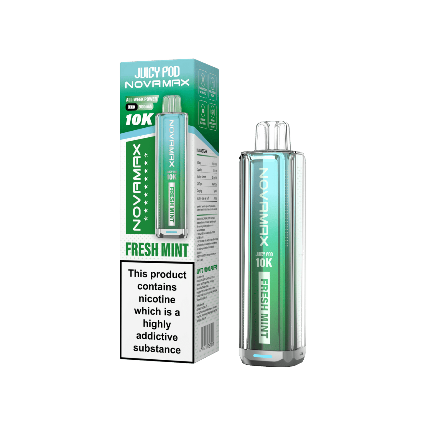 Juicy Pod Novamax 10k Prefilled Pod Vape Kit | Pack of 5
