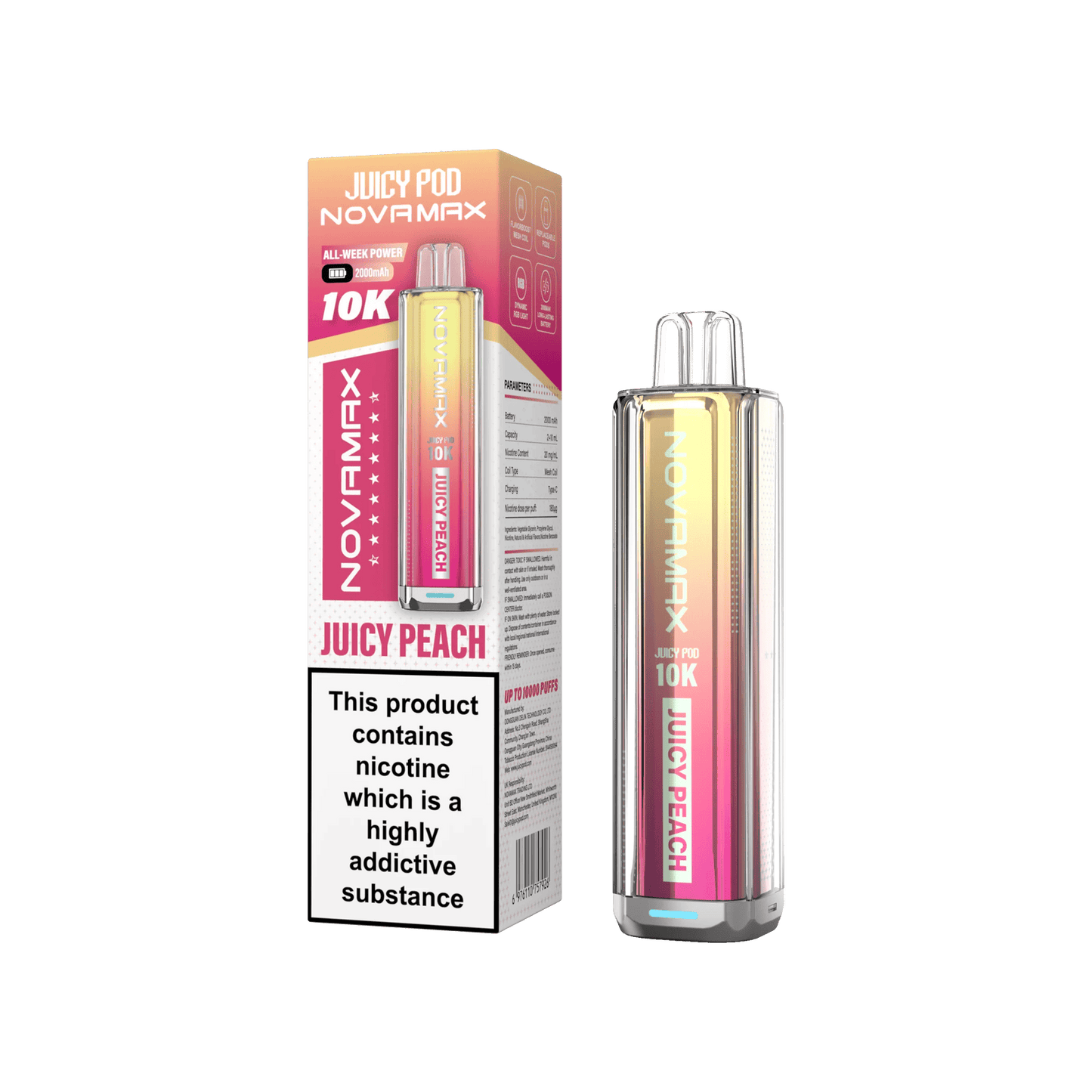 Juicy Pod Novamax 10k Prefilled Pod Vape Kit | Pack of 5