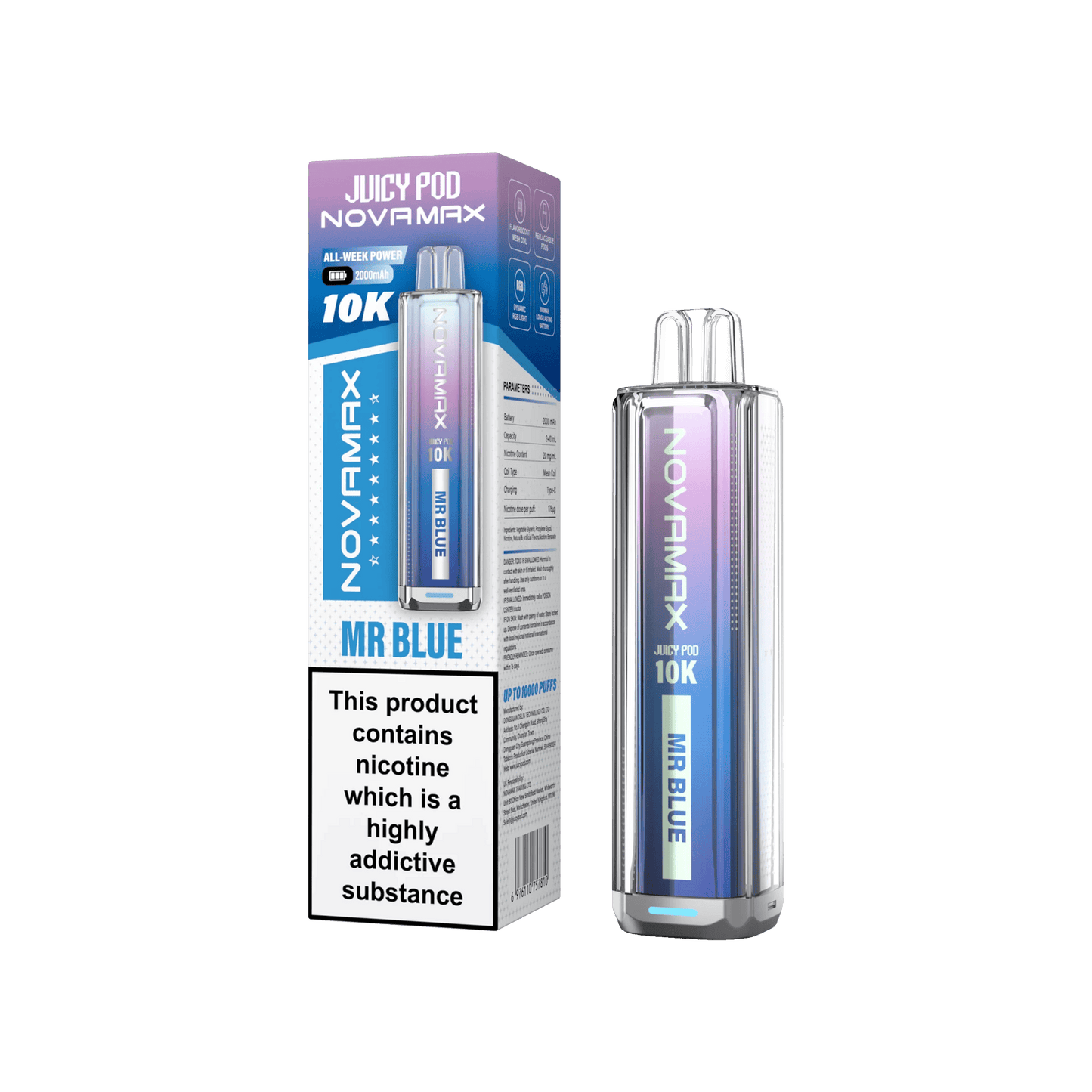 Juicy Pod Novamax 10k Prefilled Pod Vape Kit | Pack of 5