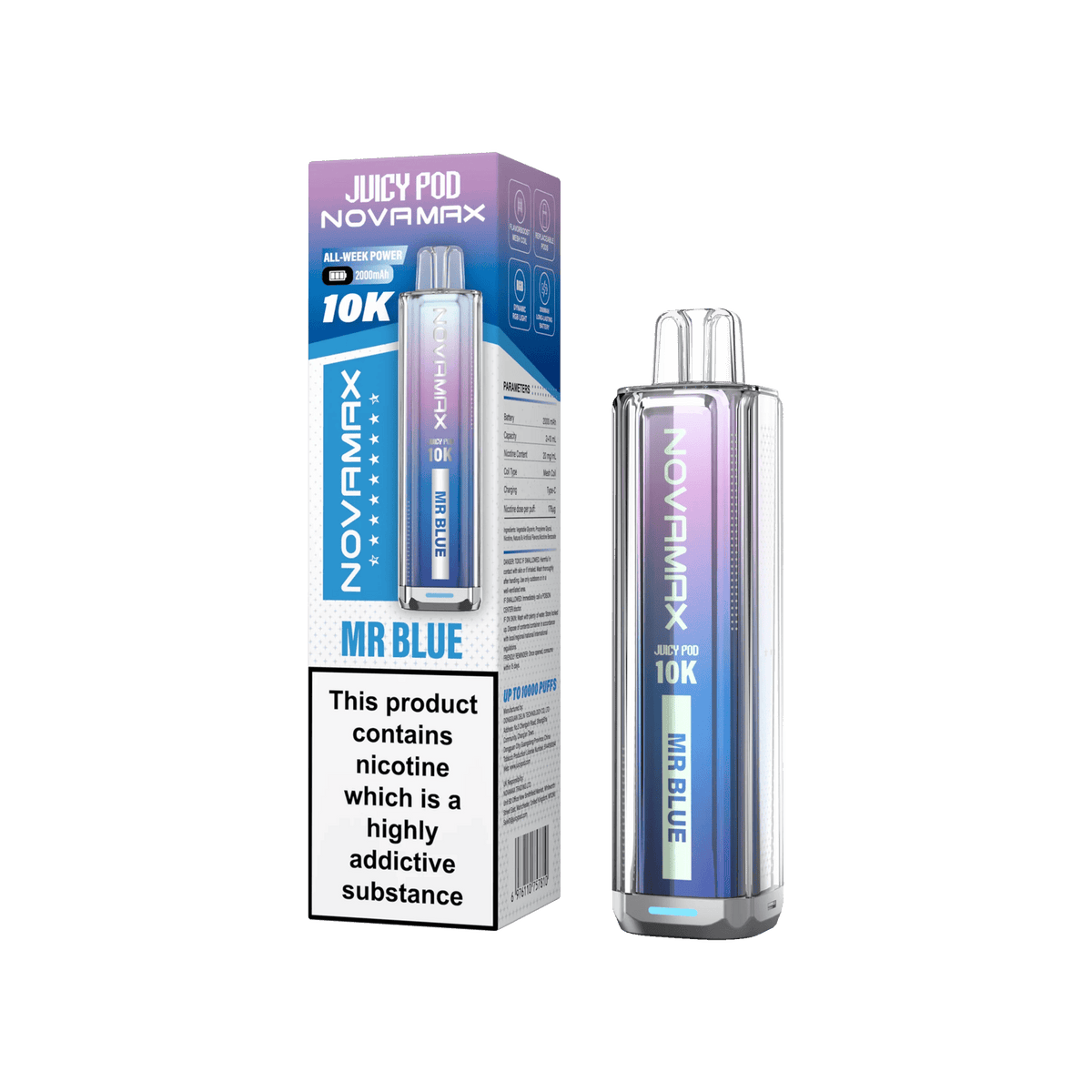 Juicy Pod Novamax 10k Prefilled Pod Vape Kit | Pack of 5