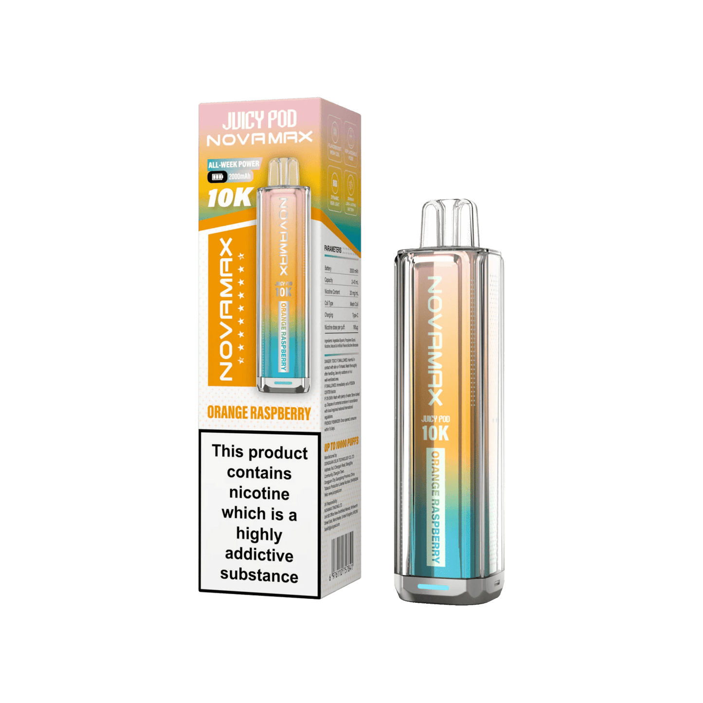 Juicy Pod Novamax 10k Prefilled Pod Vape Kit | Pack of 5