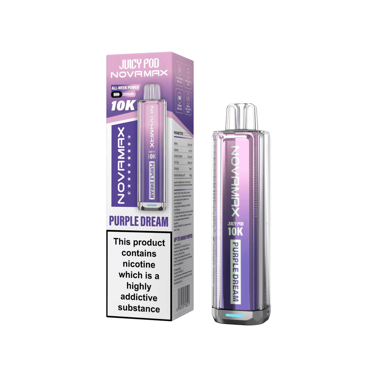 Juicy Pod Novamax 10k Prefilled Pod Vape Kit | Pack of 5