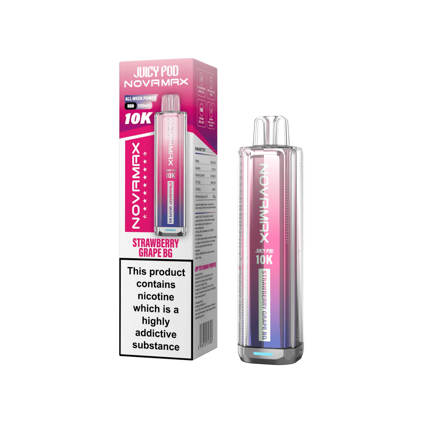 Juicy Pod Novamax 10k Prefilled Pod Vape Kit | Pack of 5
