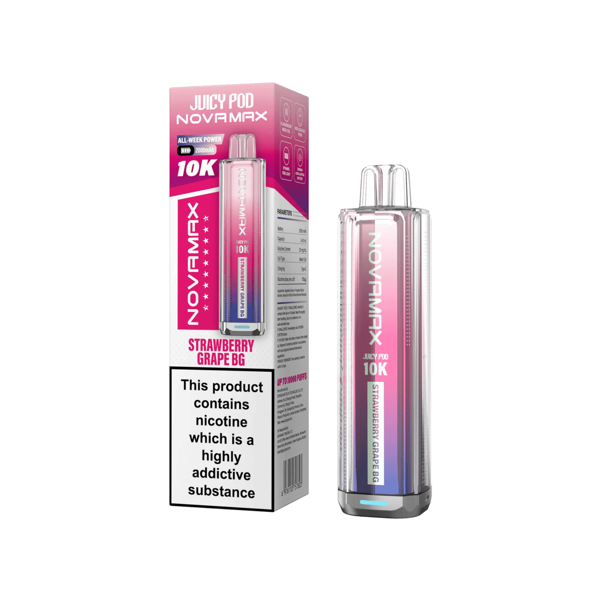 Juicy Pod Novamax 10k Prefilled Pod Vape Kit | Pack of 5