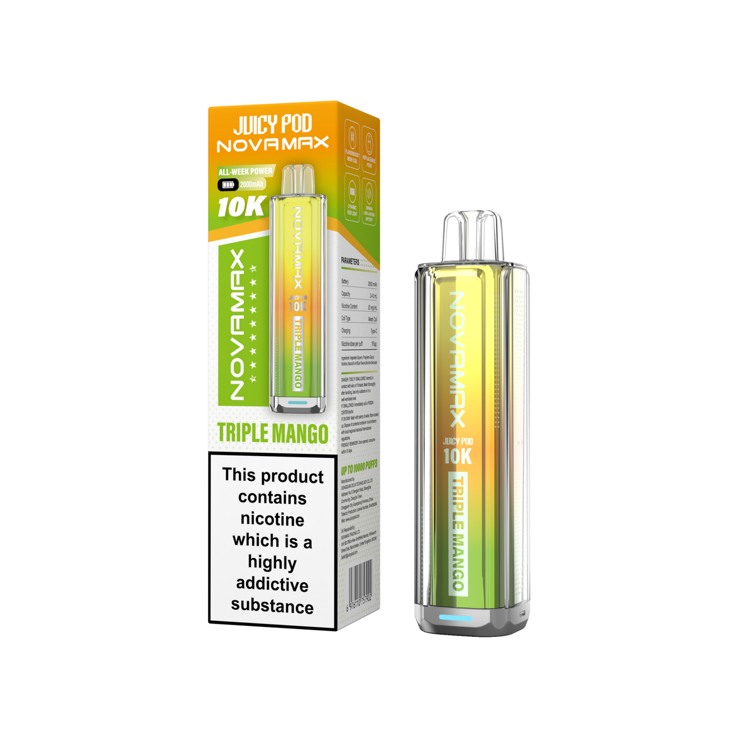 Juicy Pod Novamax 10k Prefilled Pod Vape Kit | Pack of 5