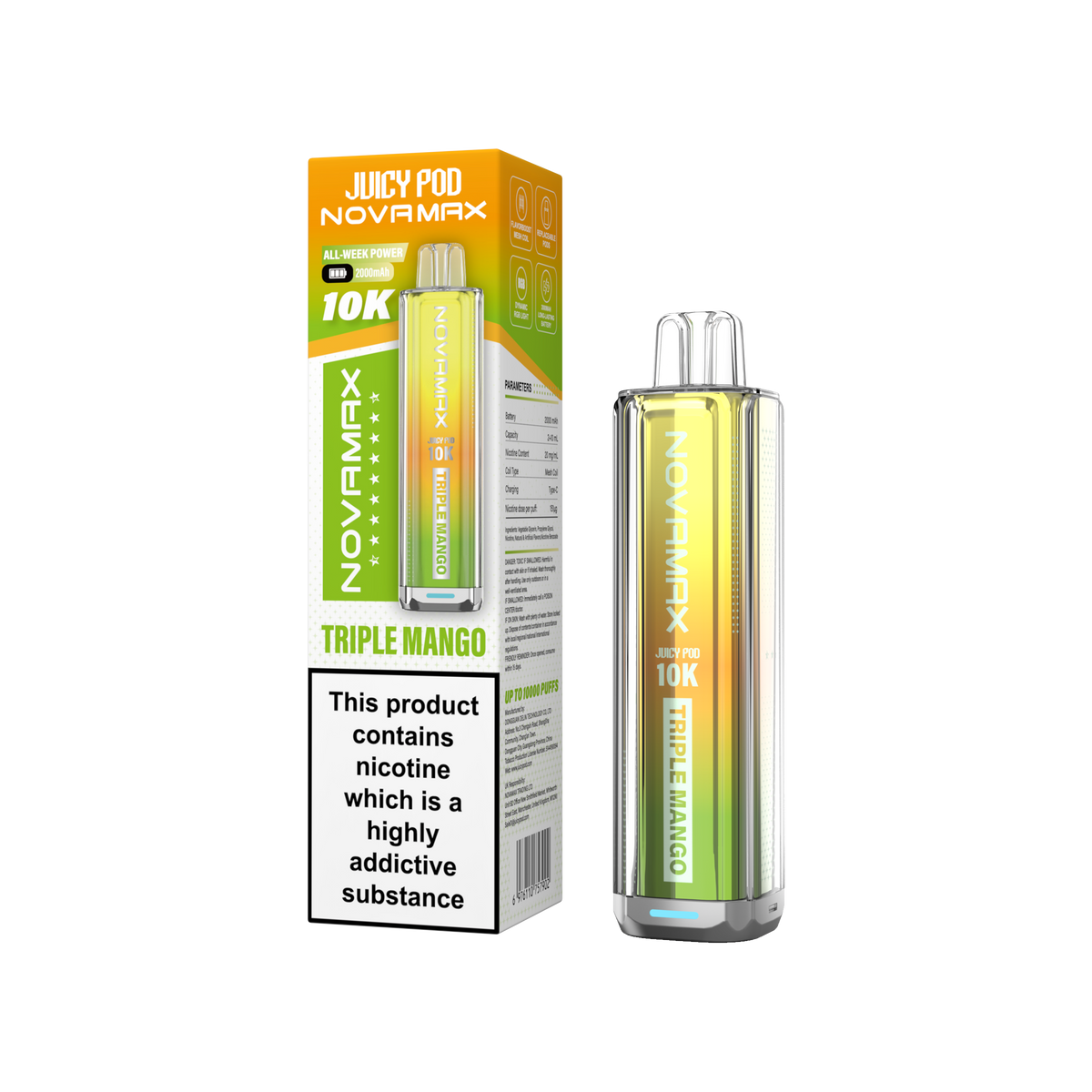 Juicy Pod Novamax 10k Prefilled Pod Vape Kit | Pack of 5