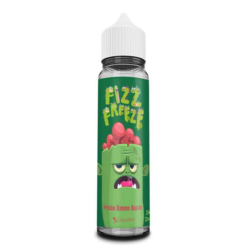 LIQUIDEO Fizz &amp; Freeze Fraise Banane Raisin – E-Liquid 50 ml