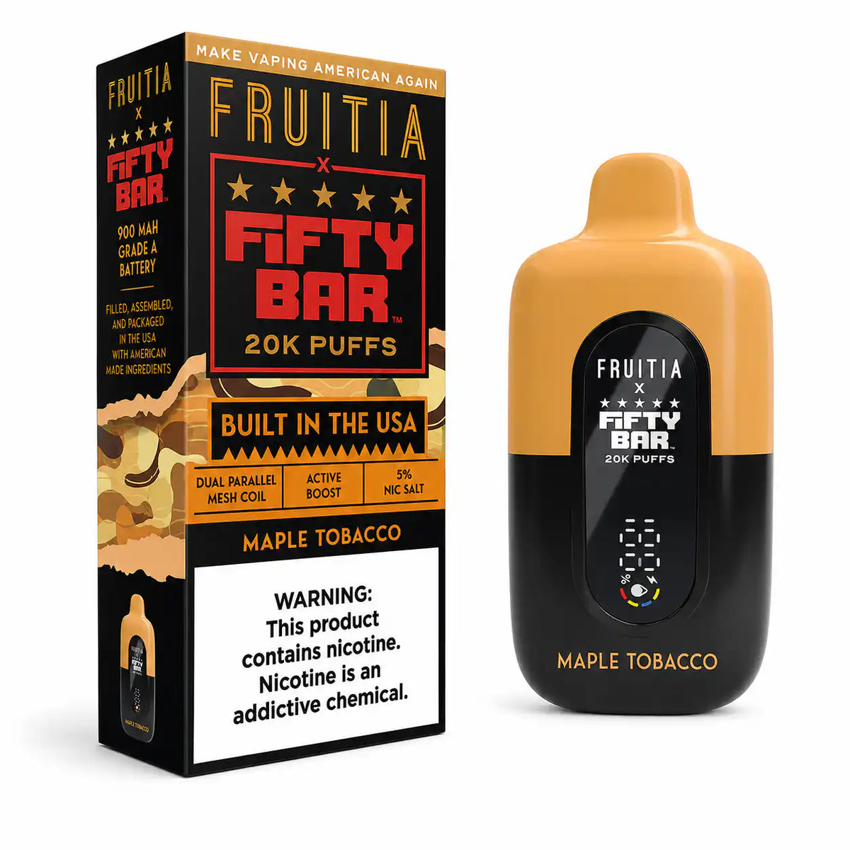 Maple Tobacco - Fifty Bar 20K Disposable Vape